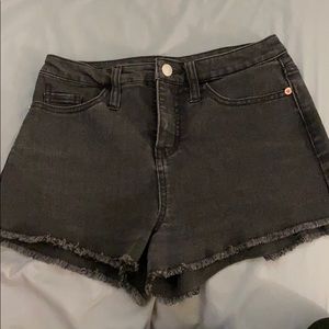 Black jeans shorts